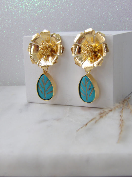 FLOR DE AGUA BRONZE ERRINGS