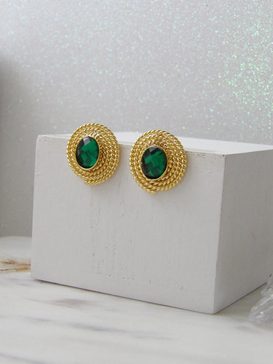 VERDE AURA STUDS BRONZE