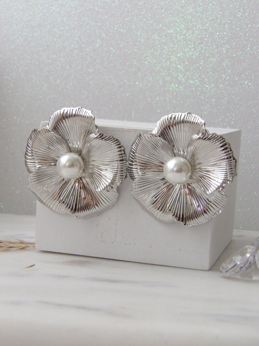 LUZIA MAXI SILVER EARRINGS