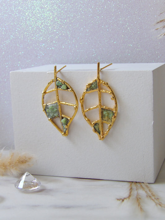 VERDEA EARRINGS BRONZE