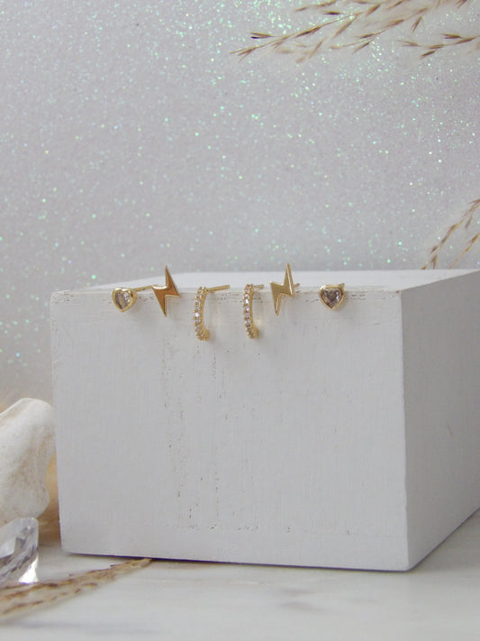 ÉCLAIR SET EARRINGS GOLD