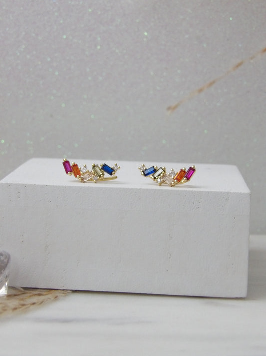 PRISM GOLD STUD EARRINGS