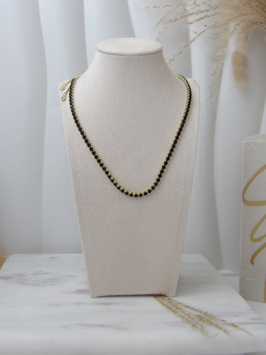 NOIRETTE GOLD BLACK NECKLACE
