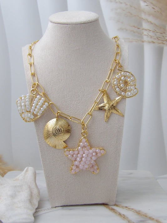 MARENA STATEMENT NECKLACE BRONZE