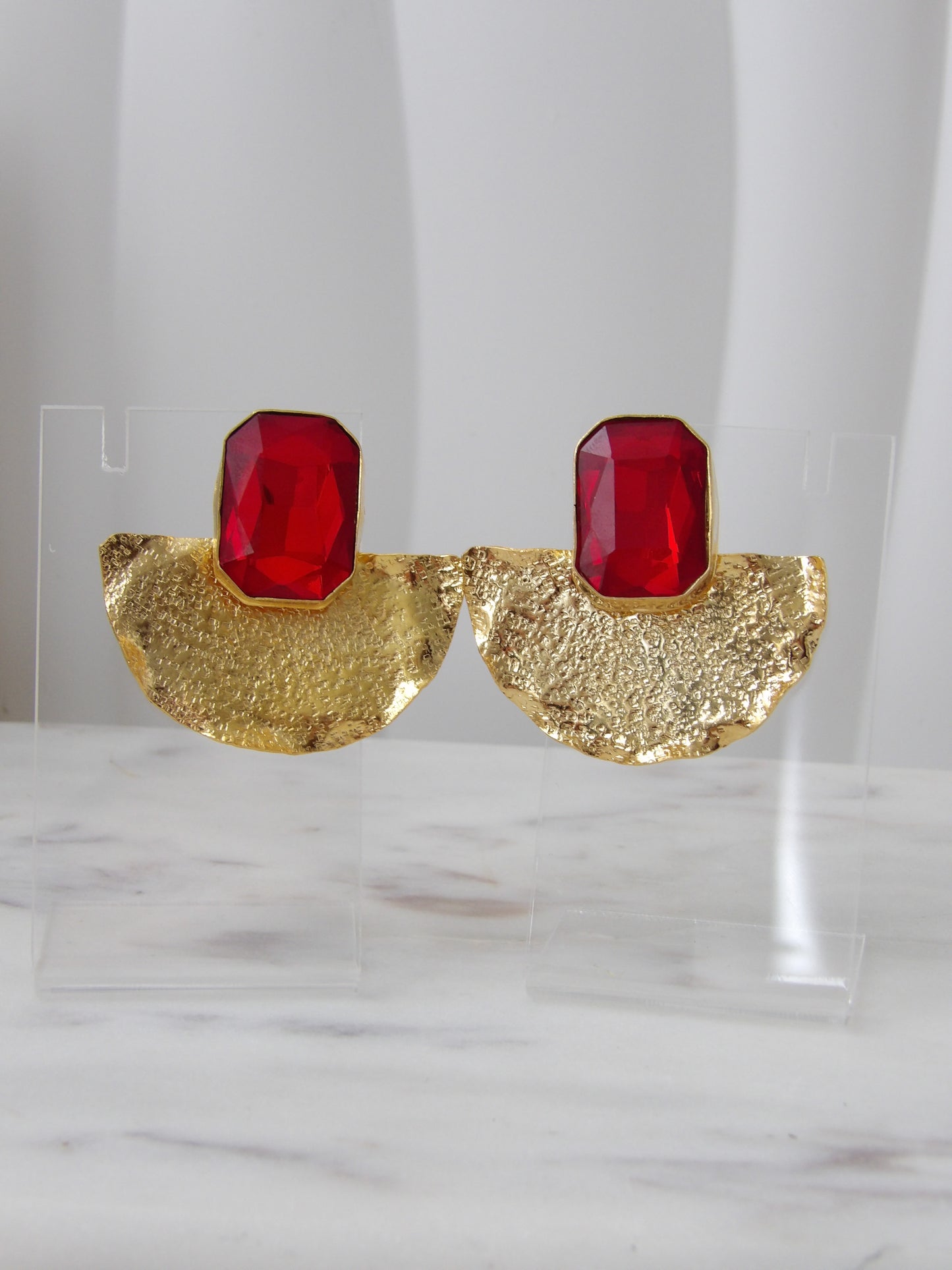 CRIMSON AURA BRONZE EARRINGS