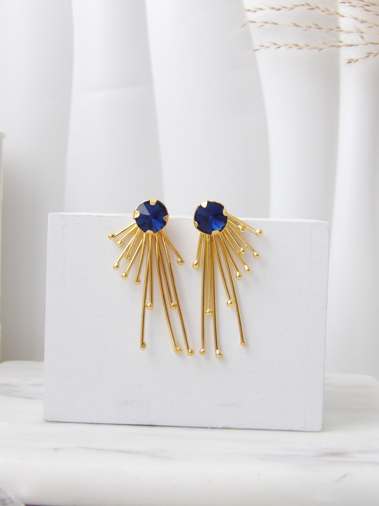 VÉLA BLUE BRONZE EARRINGS