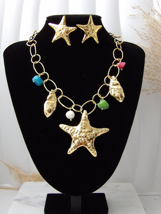 🌟 STELLAR COAST SET NECKLACE BRONZE