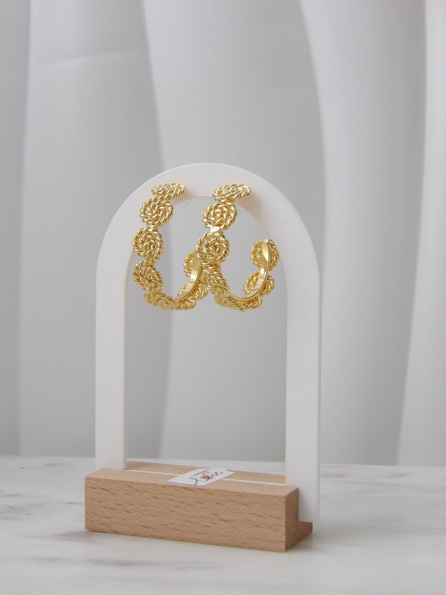 GOLDEN SPIRAL EARRINGS BRONZE