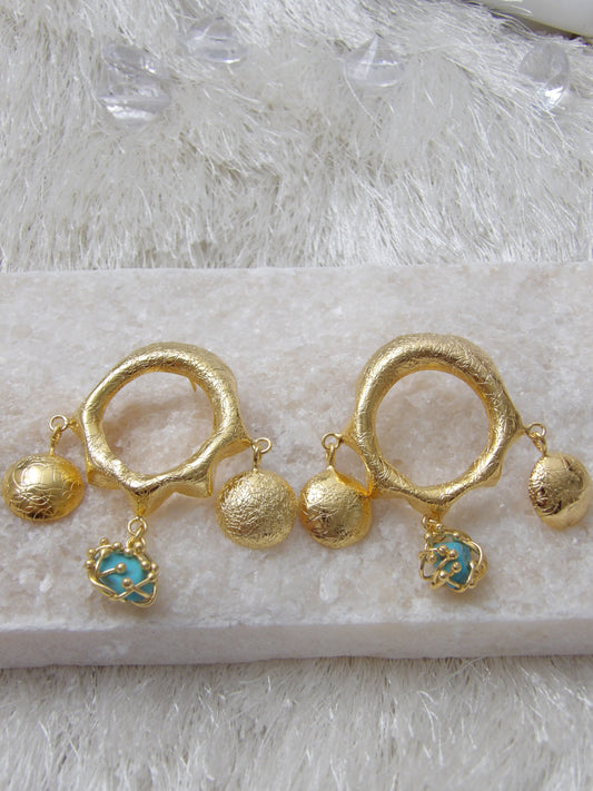 KARNAK  AQUA DROP EARRINGS