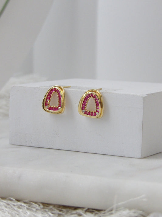 SCARTLET HALO STUDS