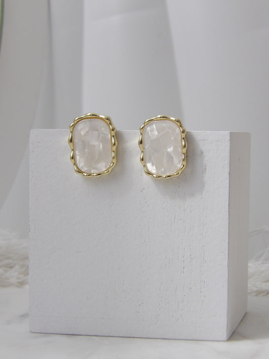 IVORY GLOW STATEMENT EARRINGS