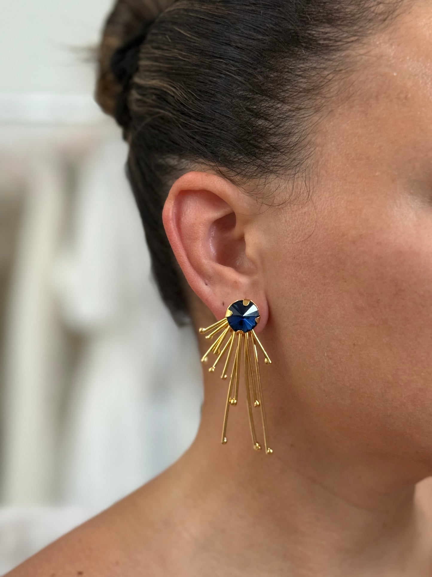 VÉLA BLUE BRONZE EARRINGS