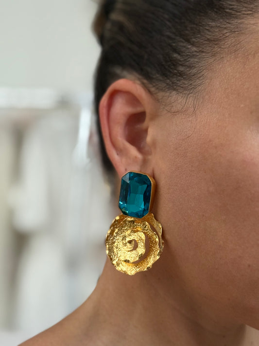 AURA MARINE EARRINGS BRONZE