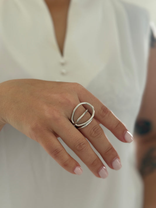 DUALITY SILVER RING