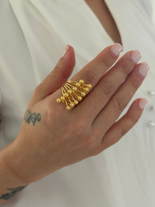 LINE BOLD RING BRONZE