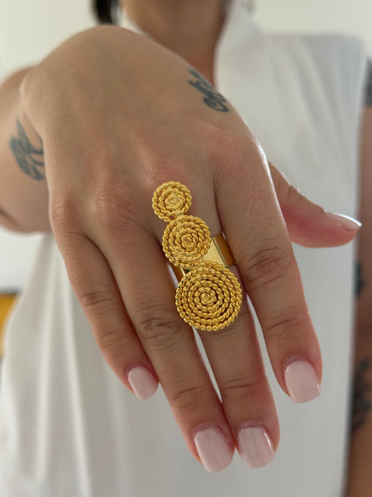 AURUM HALO BRONZE GOLD RING