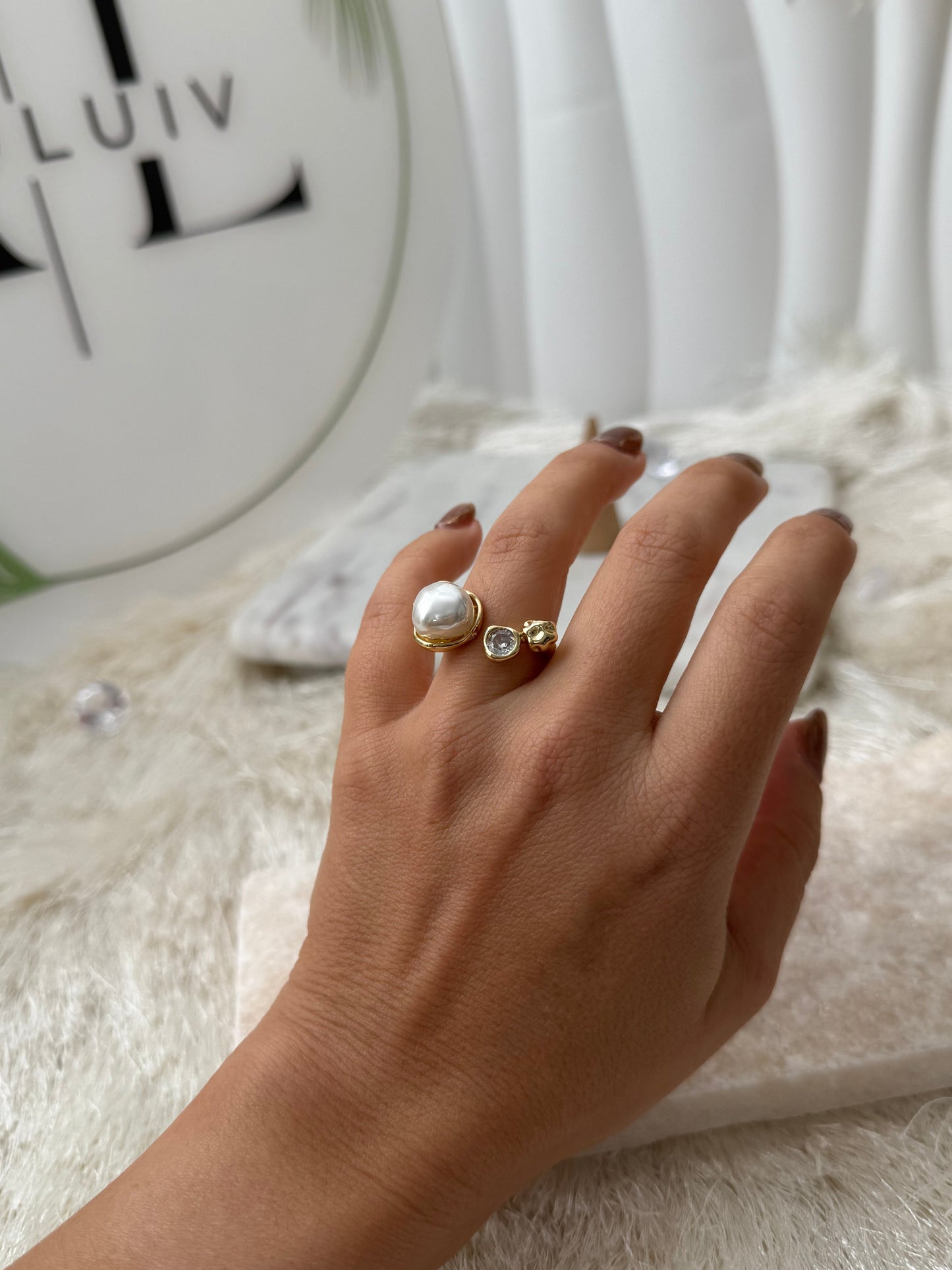 SOHO PERAL GOLD RING