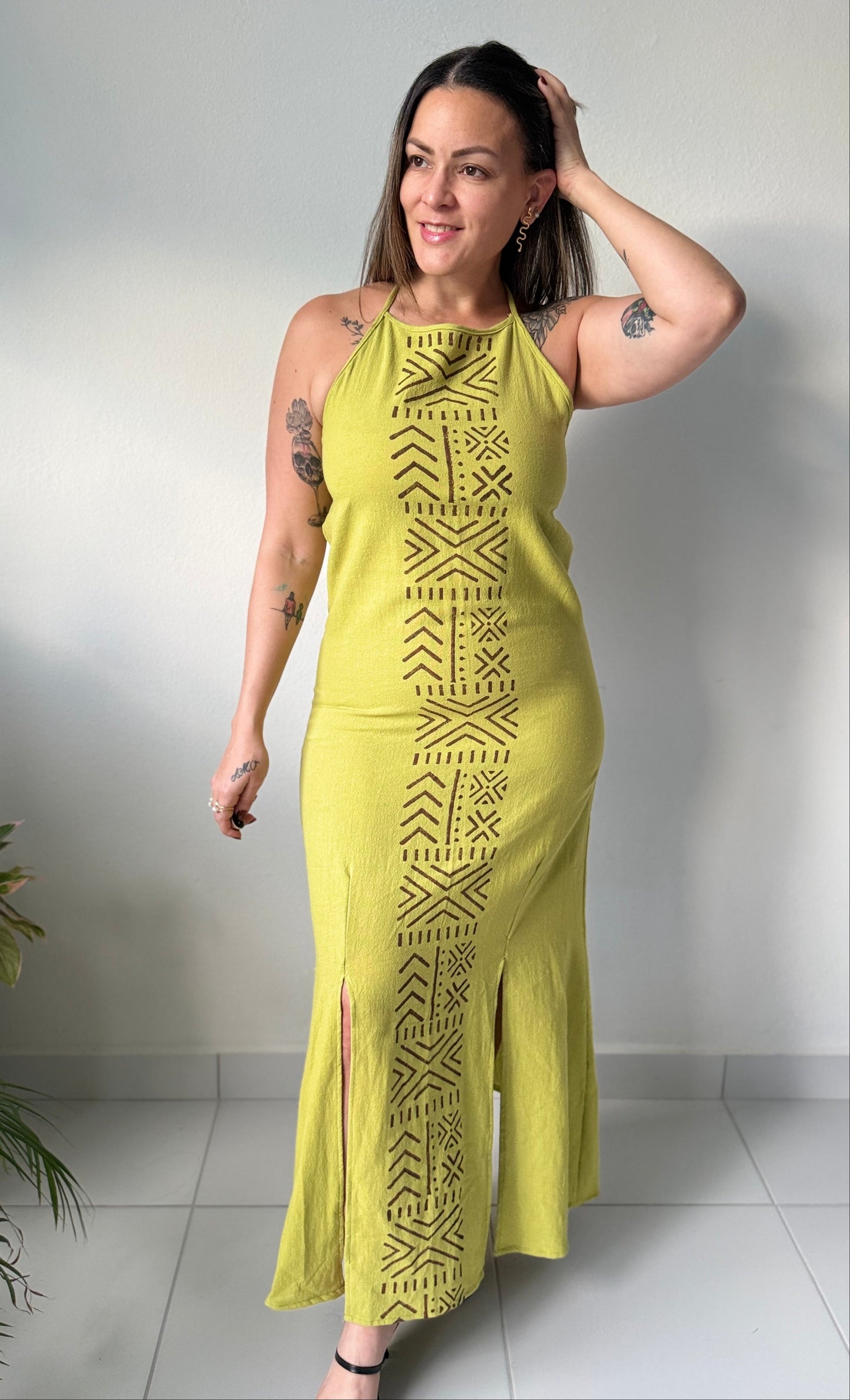 SOLENNE LIME DRESS