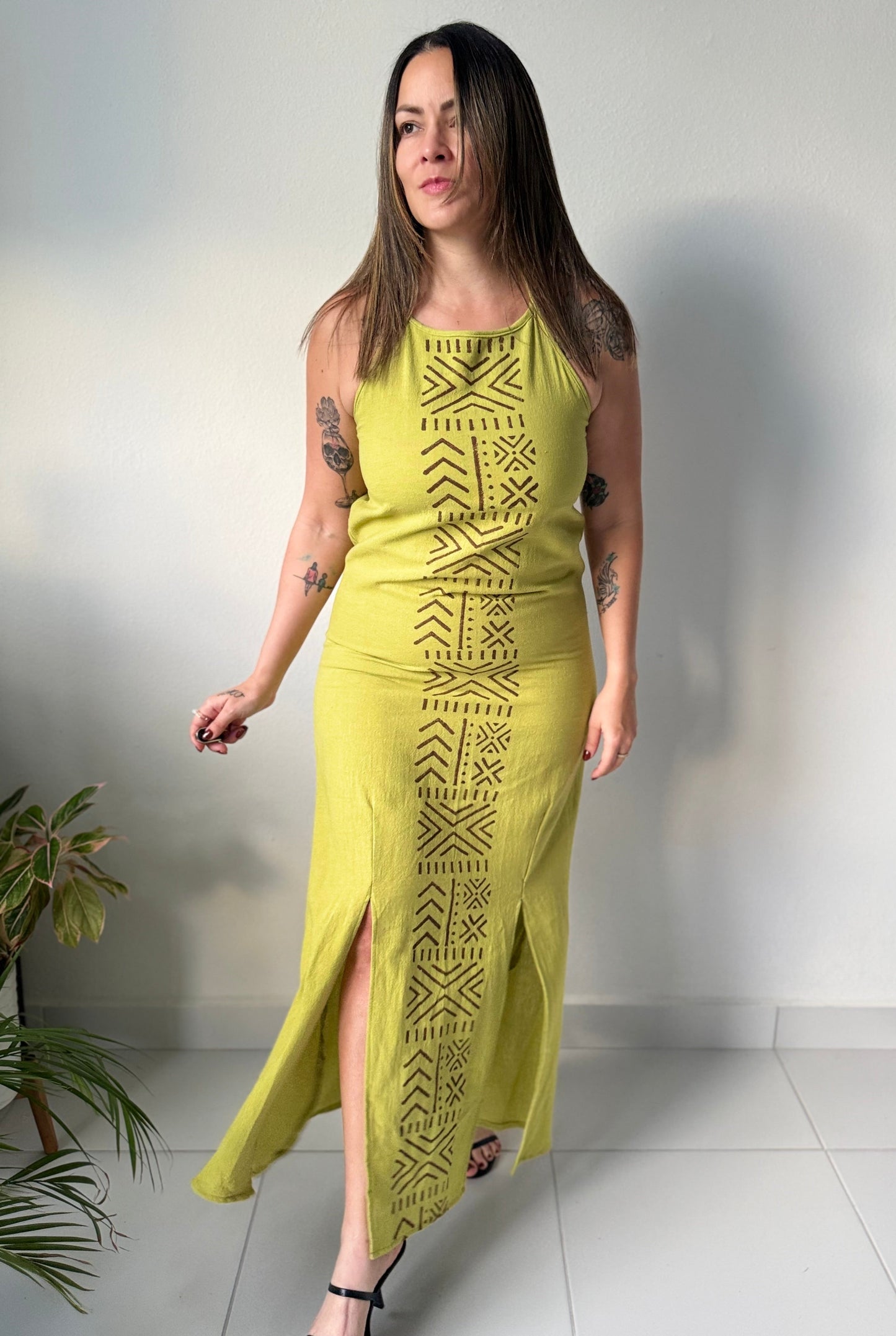 SOLENNE LIME DRESS