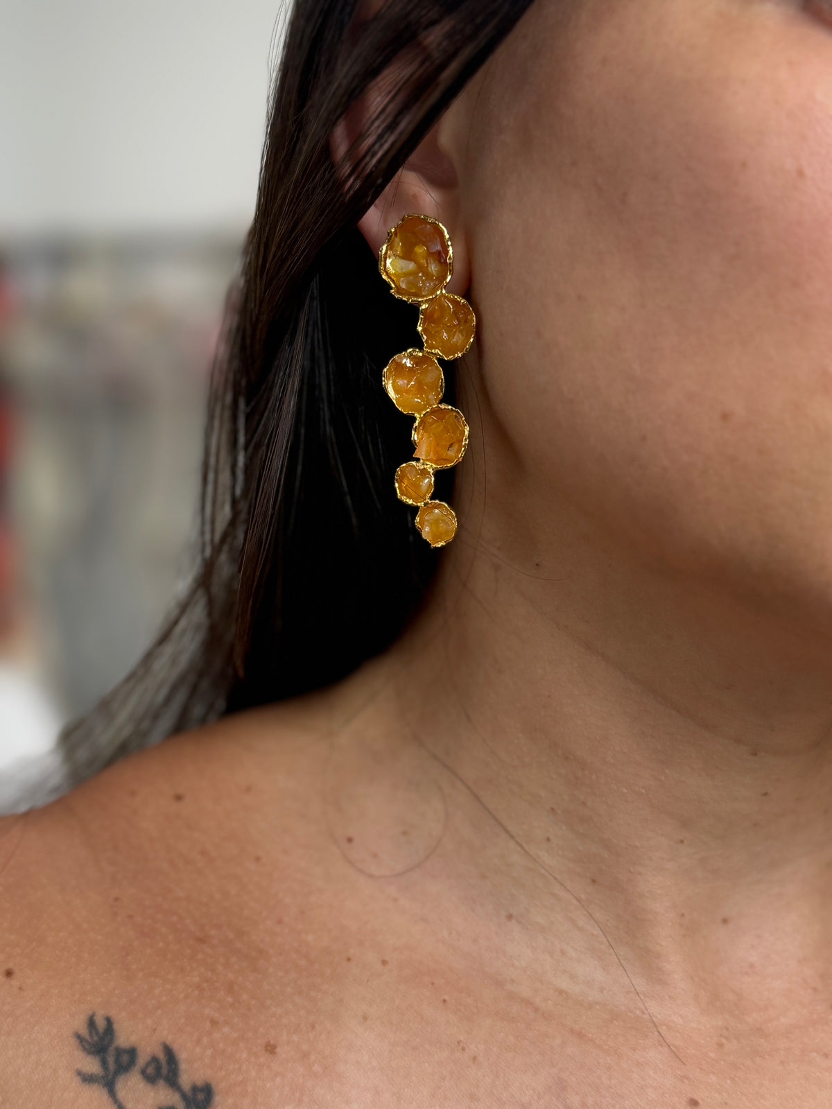 AMBER CASCADE EARRINGS