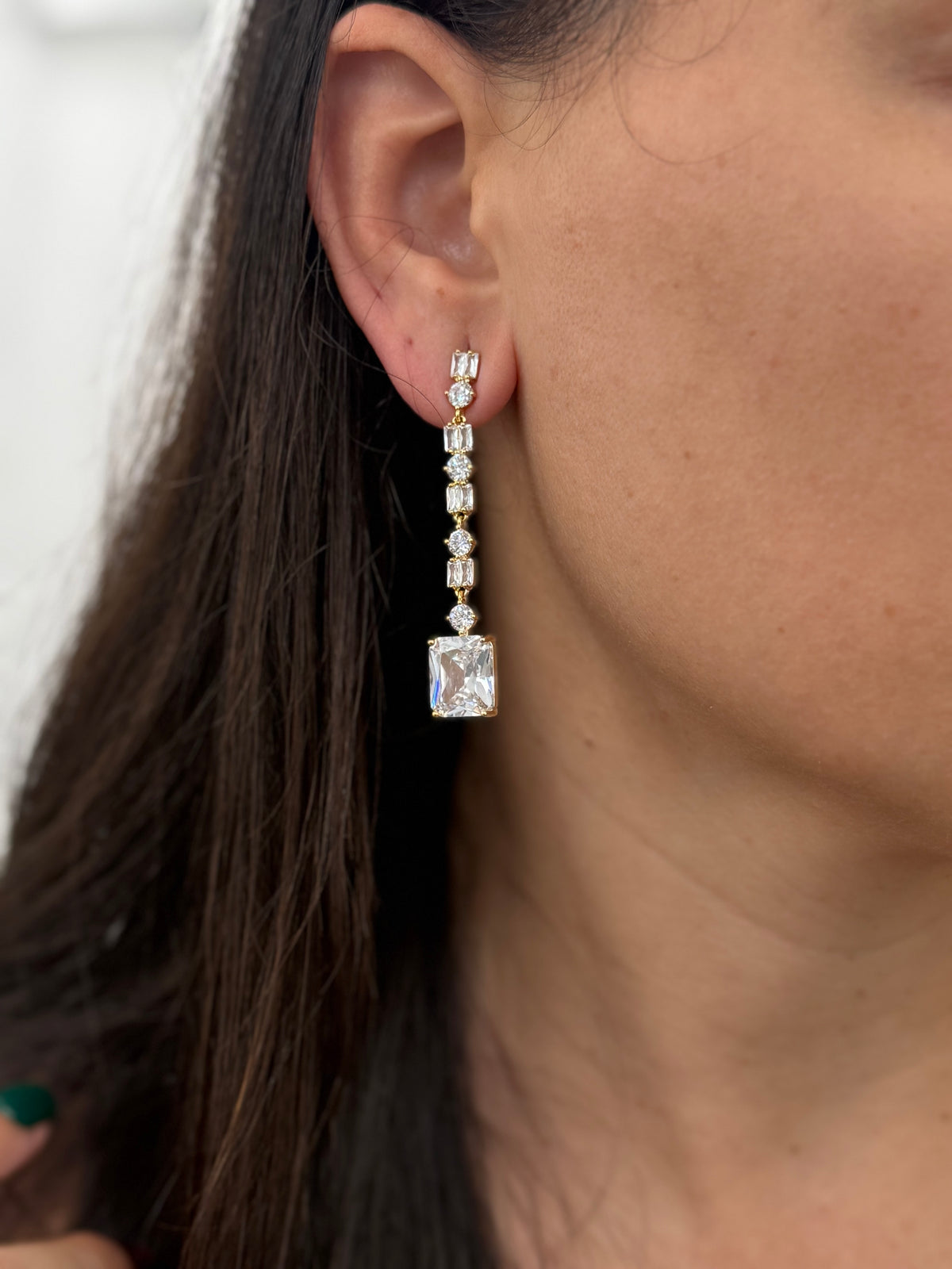 ÉCLAT CRYSTAL EARRINGS- GOLD