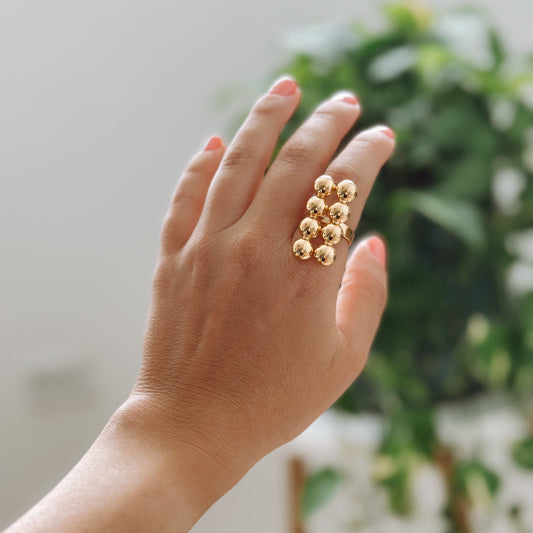 LINA LINEN GOLD RING