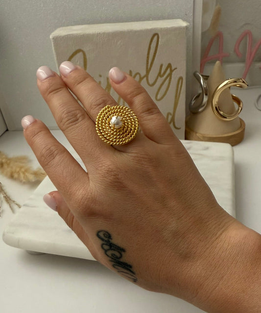 SOL DE NACAR RING BRONCE
