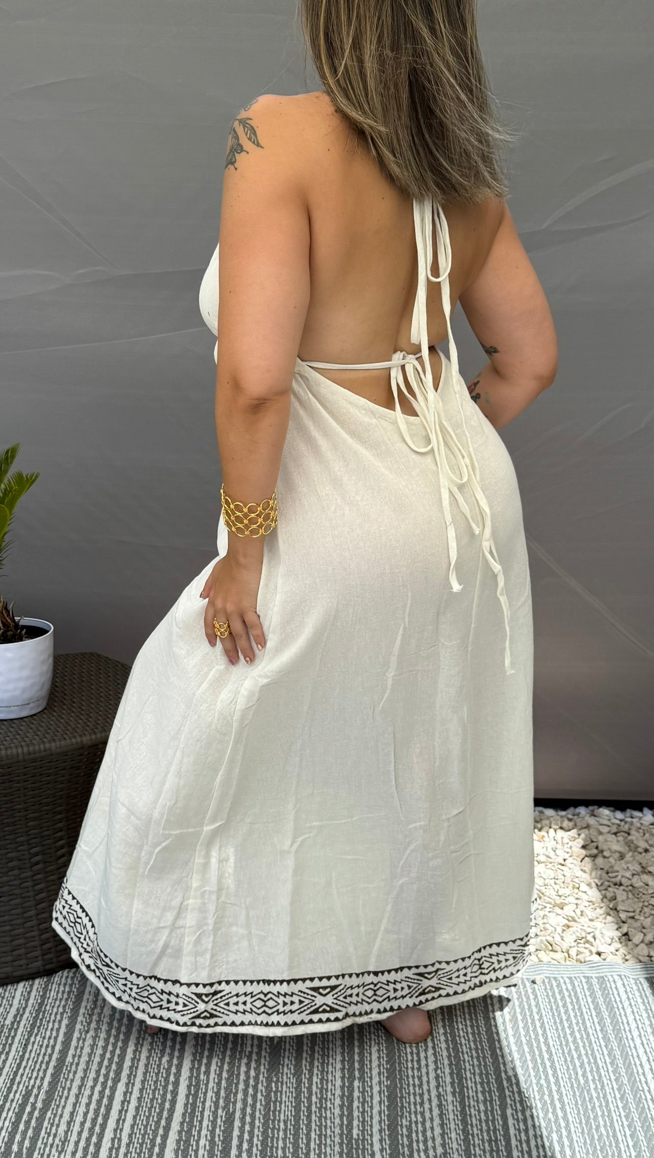 vestido bohemio hecho a mano, vestido talla única algodón, vestido artesanal India, vestido estilo boho chic, vestidos ligeros para verano, vestido exclusivo mujer, moda bohemia elegante
