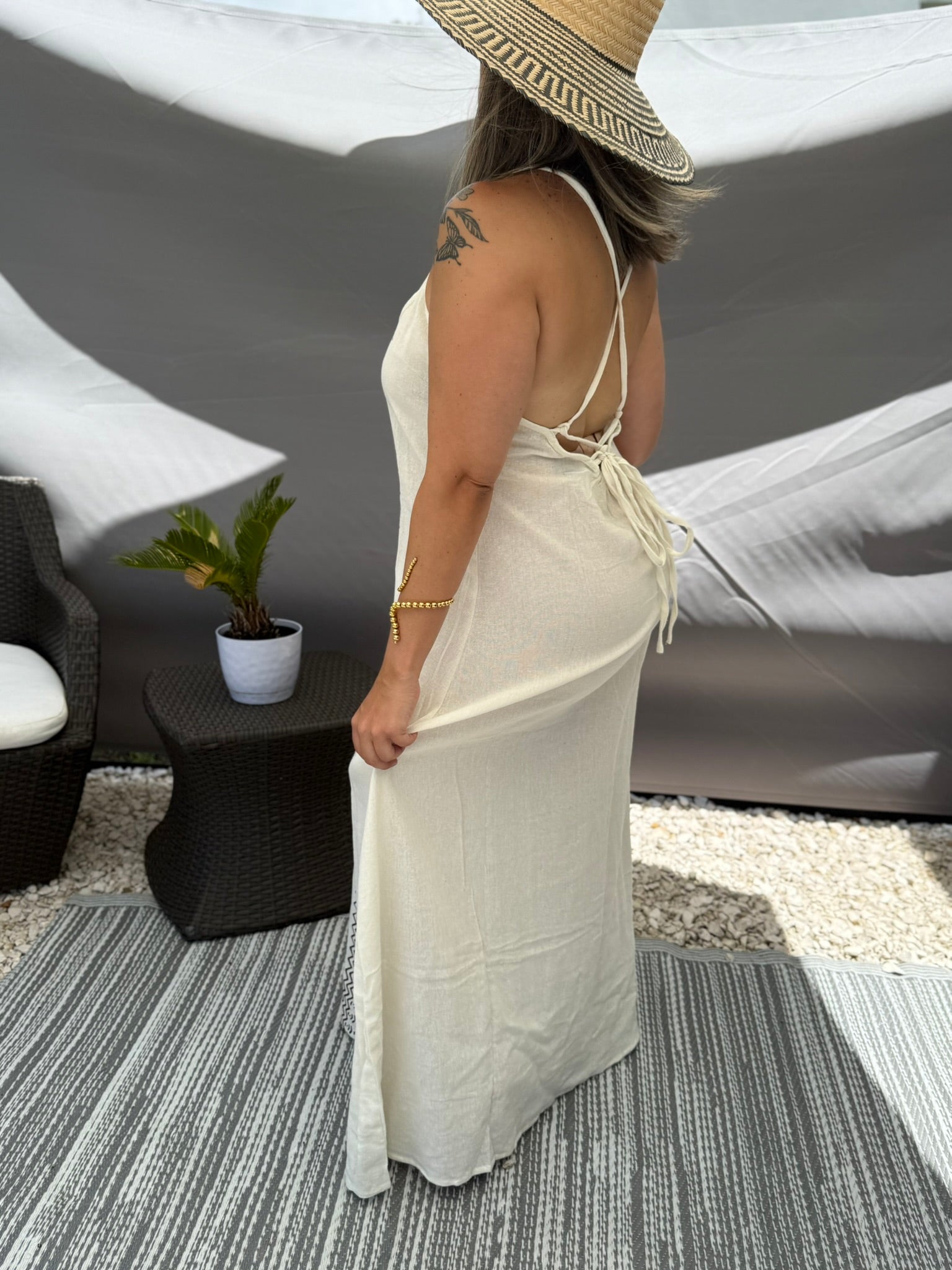 vestido bohemio hecho a mano, vestido talla única algodón, vestido artesanal India, vestido estilo boho chic, vestidos ligeros para verano, vestido exclusivo mujer, moda bohemia elegante
