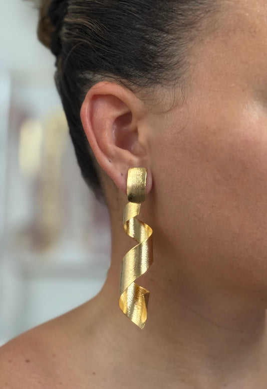 LIRA SPIRAL EARRINGS BRONZE