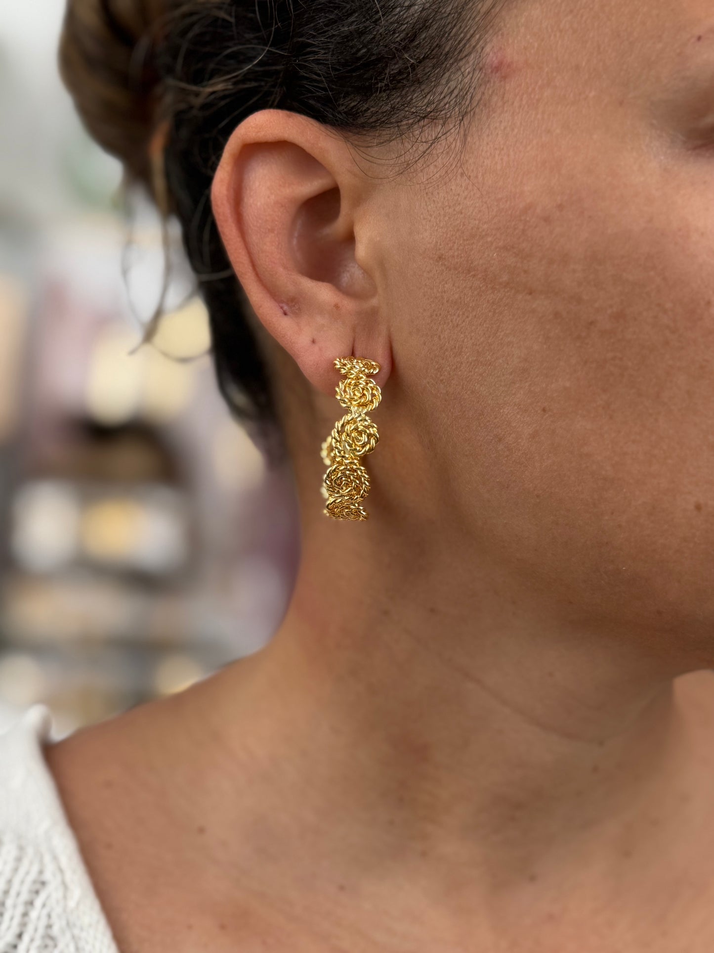 GOLDEN SPIRAL EARRINGS BRONZE