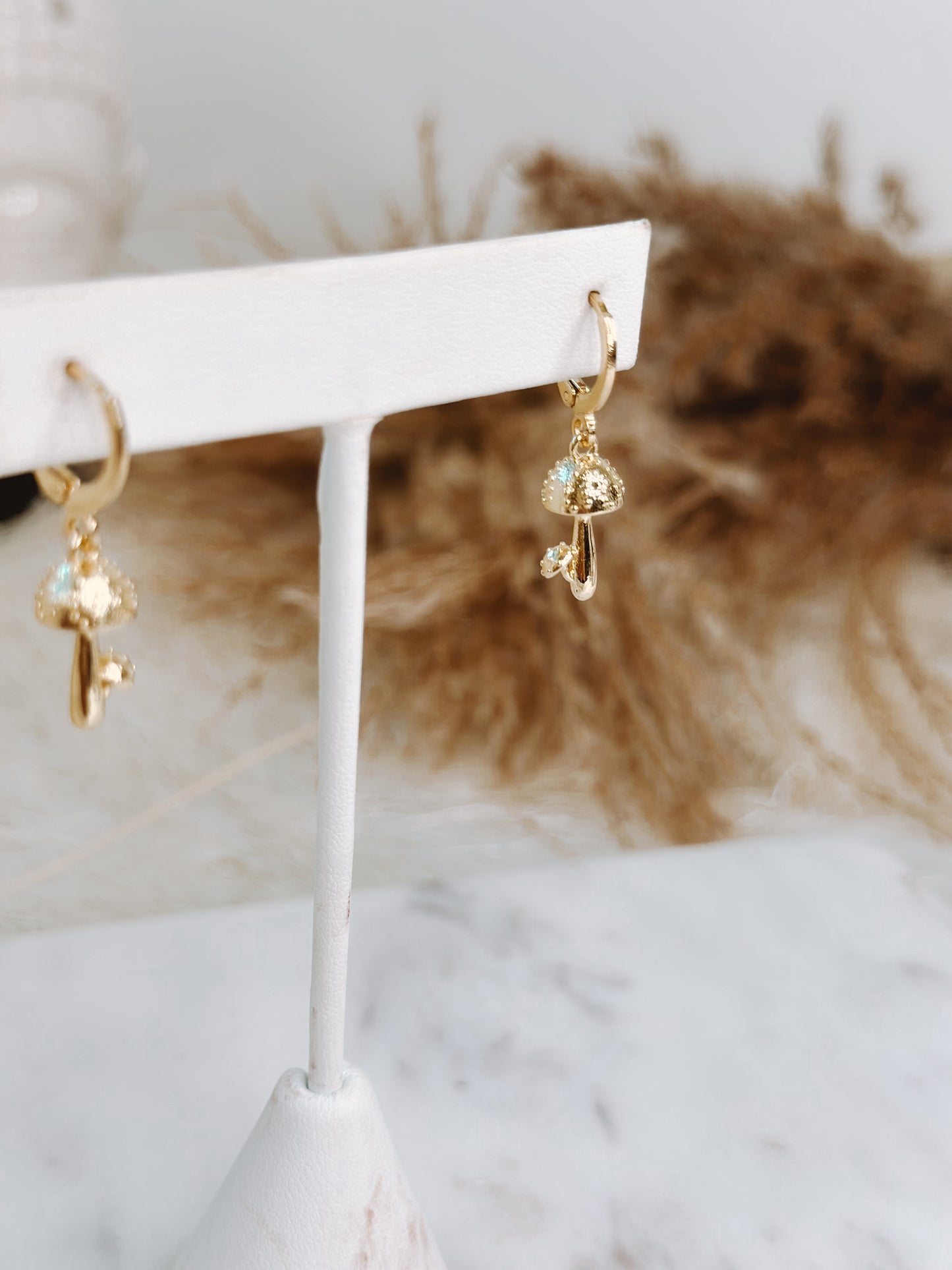 MUSHROOMS GOLD EARRINGS