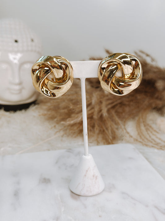 MAXI KNOT GOLD EARRINGS