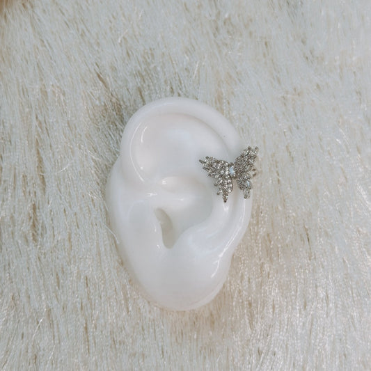 BUTTERFLY EAR CUFF SILVER