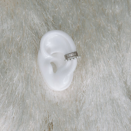 DANNA EAR CUFF PEARL SILVER