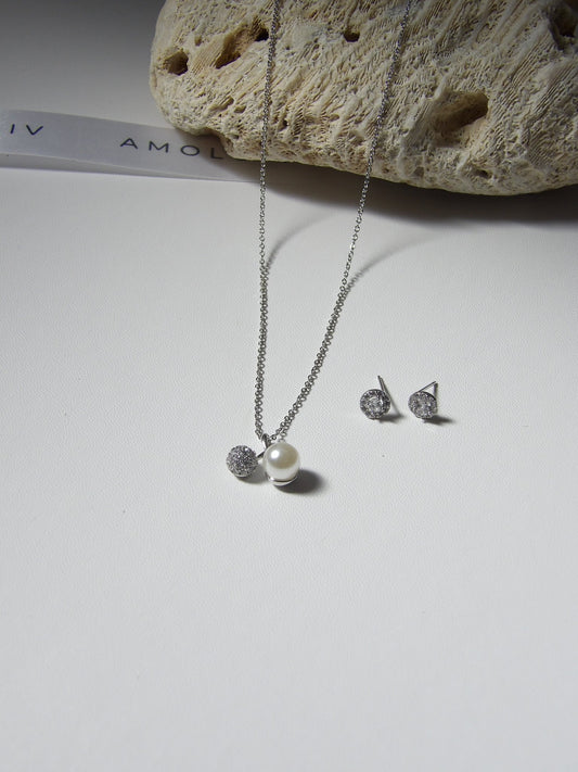 VALLEY NECKLACE SET SILVER