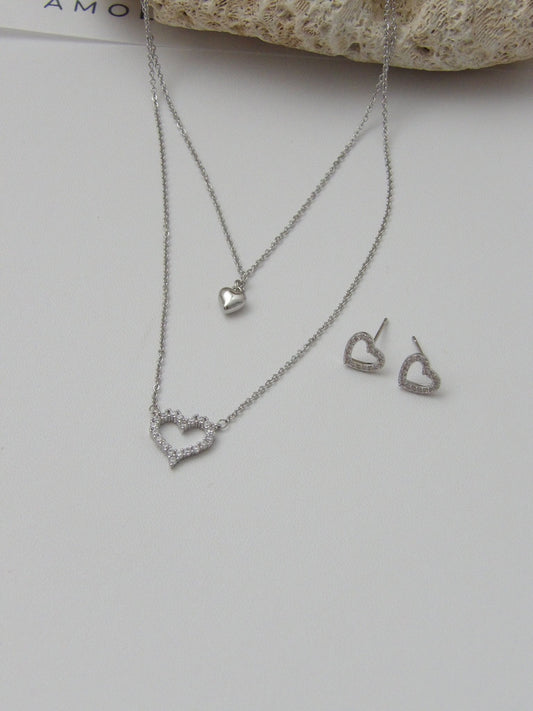 VENECIA NECKLACE SET SILVER